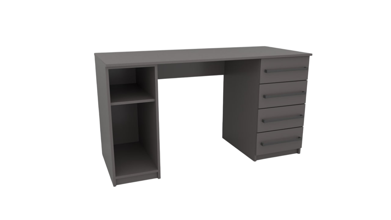 Стіл комп'ютерний ПРОЕКТ МЕБЛІ 1400*600*750 СК-04-03 антрацит